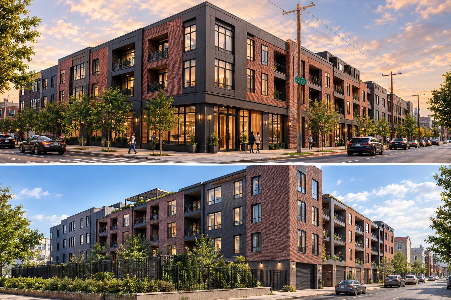 Conceptual five-story redevelopment views